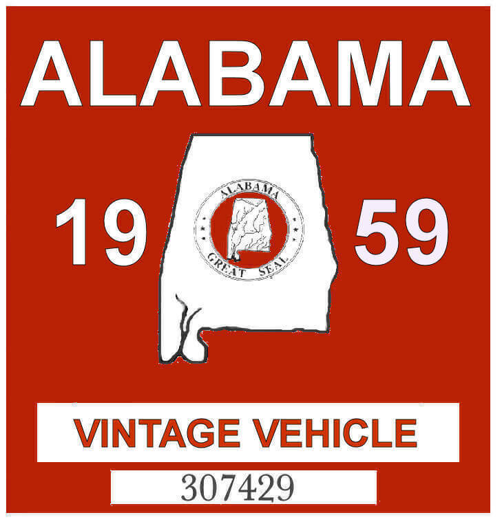 1959 Alabama Classic Windshield Sticker
